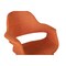 Armen Living Phoebe Mid-Century Dining Chair in Walnut Finish and Orange Fabric LCPHSIWAOR - alternate 4